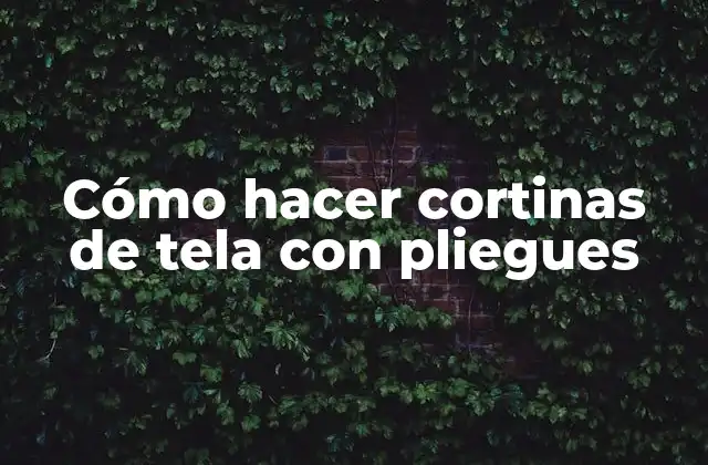 Cómo Hacer Cortinas de Tela con Pliegues