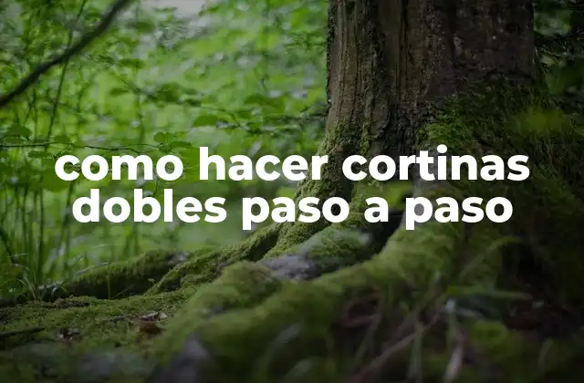 Como Hacer Cortinas Dobles Paso a Paso