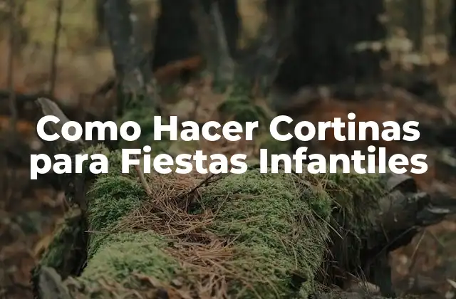 Como Hacer Cortinas para Fiestas Infantiles