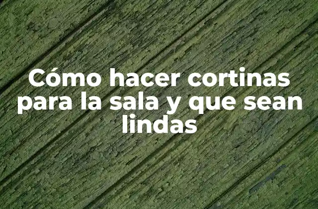Cómo Hacer Cortinas para la Sala y que Sean Lindas