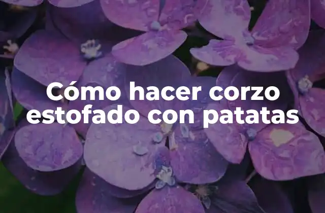 Cómo Hacer Corzo Estofado con Patatas