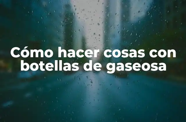 Cómo Hacer Cosas con Botellas de Gaseosa