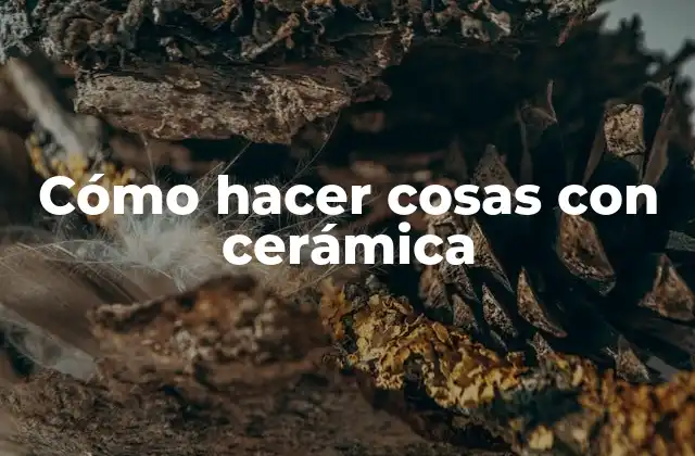Cómo Hacer Cosas con Cerámica