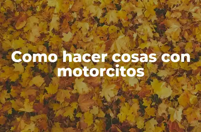 ¿Qué son los motorcitos y para qué sirven?