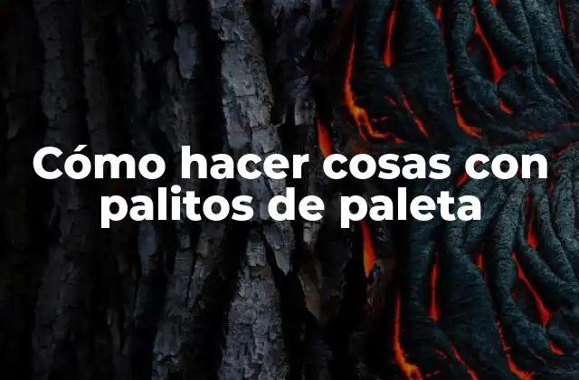 Cómo Hacer Cosas con Palitos de Paleta