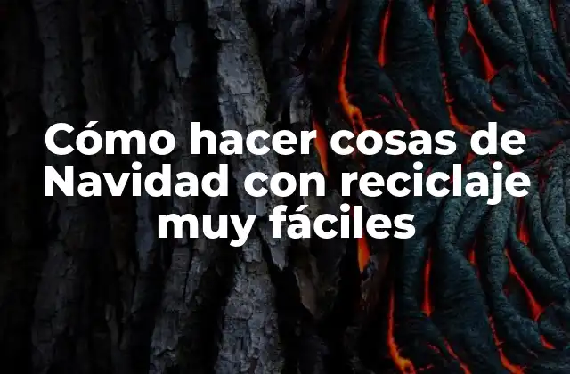Cómo Hacer Cosas de Navidad con Reciclaje Muy Fáciles