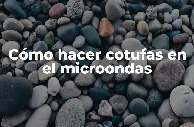 Cómo Hacer Cotufas en el Microondas
