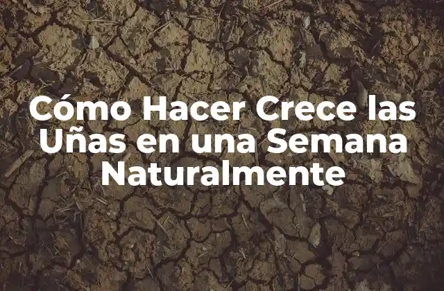 Cómo Hacer Crece las Uñas en una Semana Naturalmente