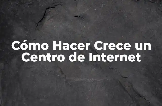 ¿Qué es un Centro de Internet y para qué Sirve?