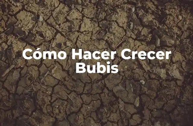 Cómo Hacer Crecer Bubis
