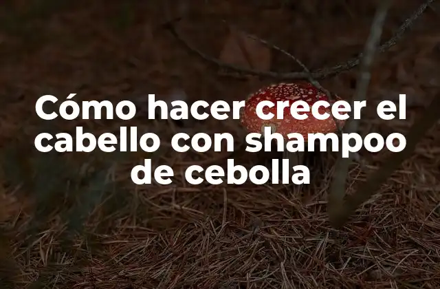 Cómo Hacer Crecer el Cabello con Shampoo de Cebolla