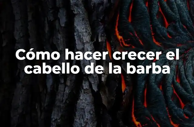 Cómo Hacer Crecer el Cabello de la Barba