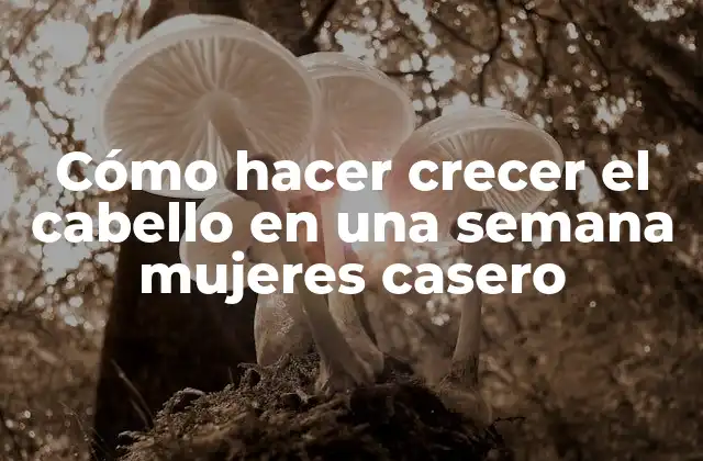 Cómo Hacer Crecer el Cabello en una Semana Mujeres Casero