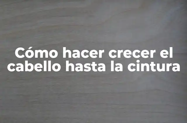 Cómo Hacer Crecer el Cabello hasta la Cintura