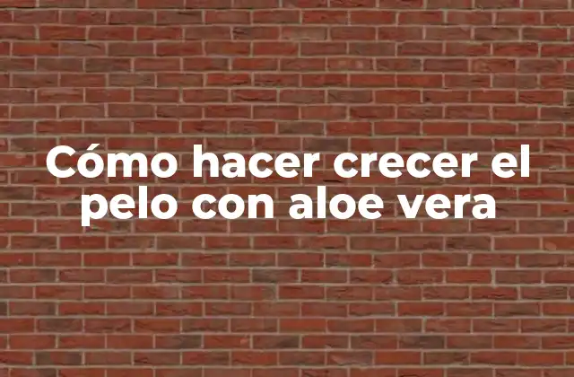 Cómo Hacer Crecer el Pelo con Aloe Vera