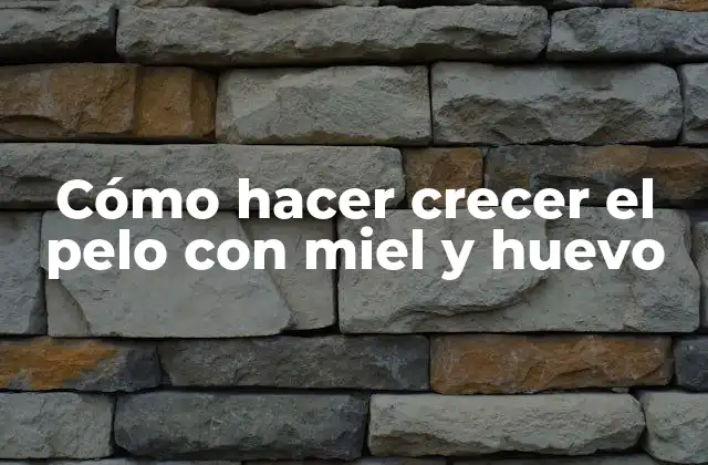 Cómo Hacer Crecer el Pelo con Miel y Huevo