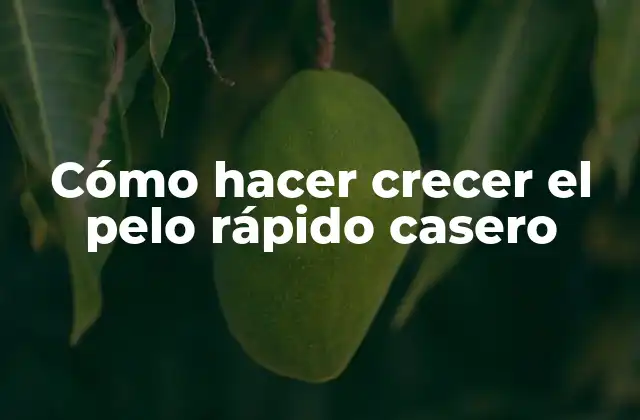 Cómo Hacer Crecer el Pelo Rápido Casero