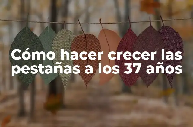 Cómo Hacer Crecer las Pestañas a los 37 Años