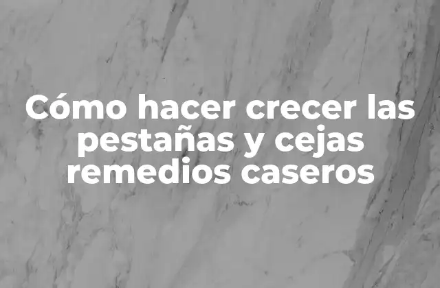 Cómo Hacer Crecer las Pestañas y Cejas Remedios Caseros