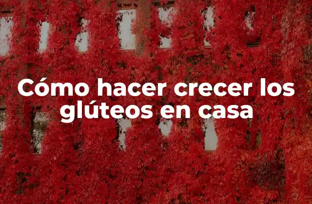 Cómo Hacer Crecer los Glúteos en Casa