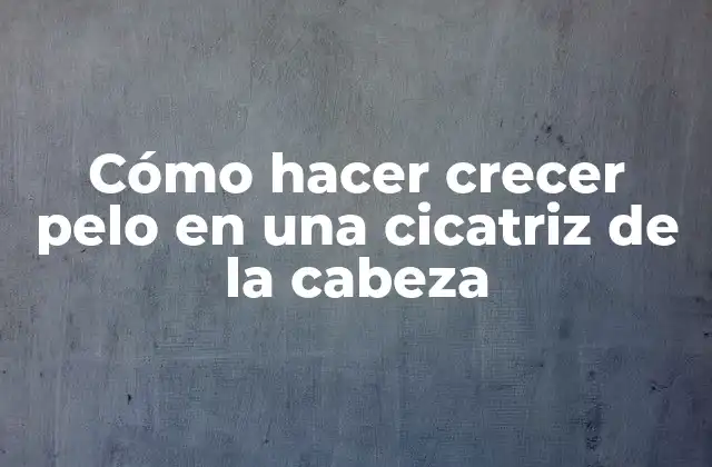 Cómo Hacer Crecer Pelo en una Cicatriz de la Cabeza