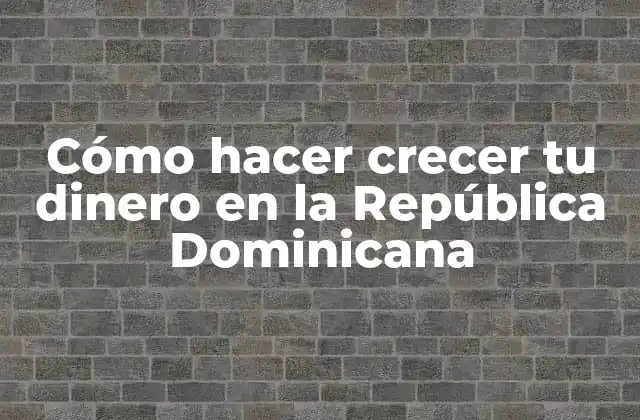 Cómo Hacer Crecer Tu Dinero en la República Dominicana
