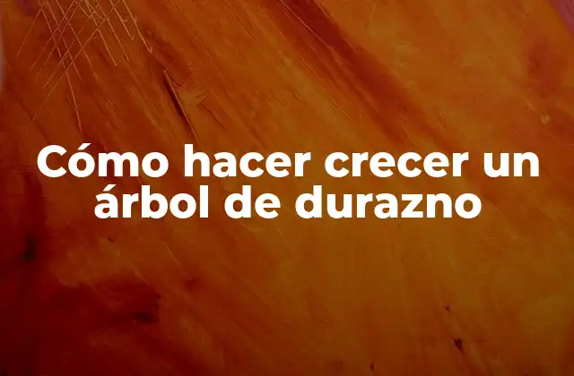 Cómo Hacer Crecer un Árbol de Durazno