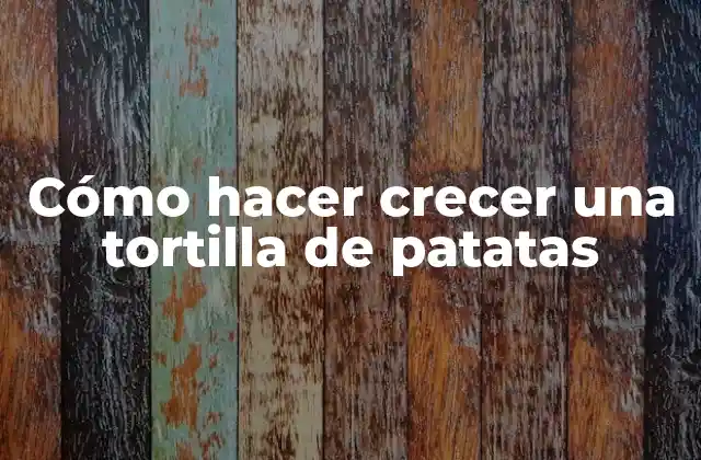 Cómo Hacer Crecer una Tortilla de Patatas