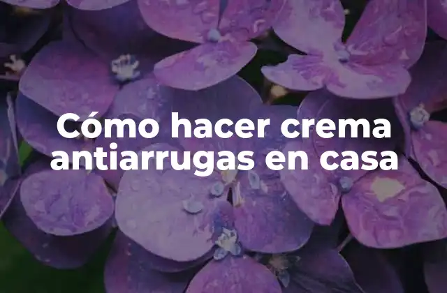 Cómo Hacer Crema Antiarrugas en Casa