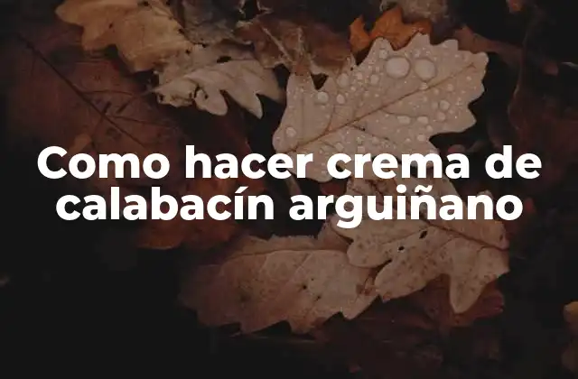 Como Hacer Crema de Calabacín Arguiñano