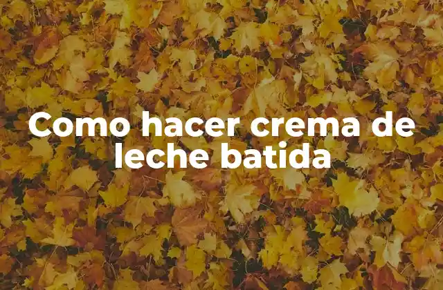Crema de leche batida: qué es, para qué sirve y cómo se usa
