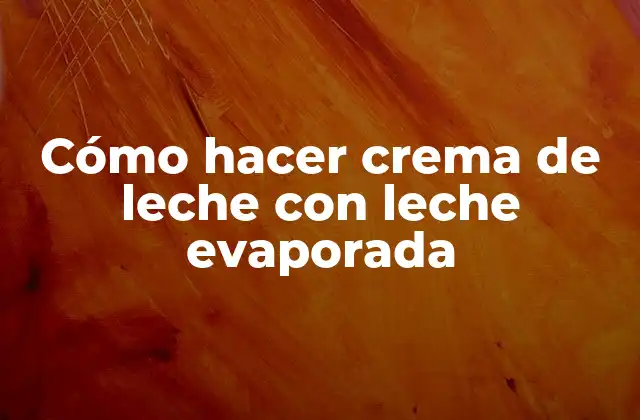 Cómo Hacer Crema de Leche con Leche Evaporada 2 Crema de leche con leche evaporada