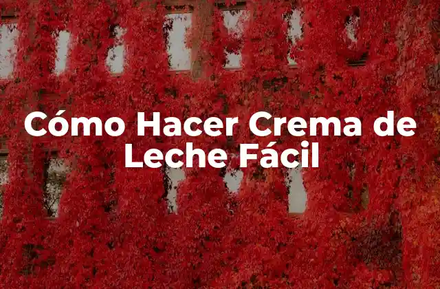 Cómo Hacer Crema de Leche Fácil