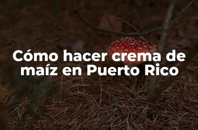 Cómo Hacer Crema de Maíz en Puerto Rico