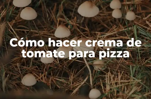 Cómo Hacer Crema de Tomate para Pizza