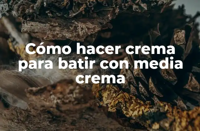 Cómo Hacer Crema para Batir con Media Crema