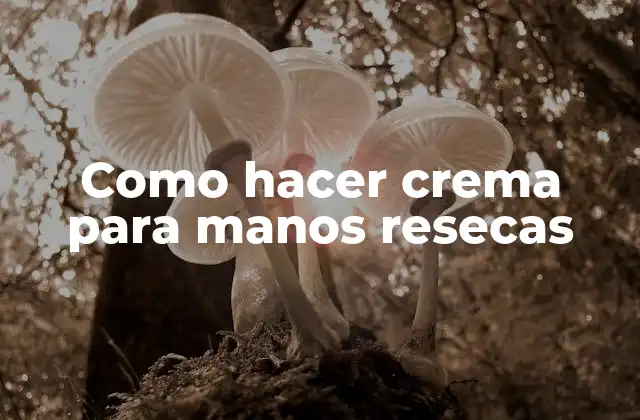 Como Hacer Crema para Manos Resecas