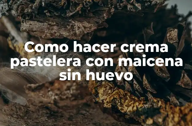 Como Hacer Crema Pastelera con Maicena sin Huevo