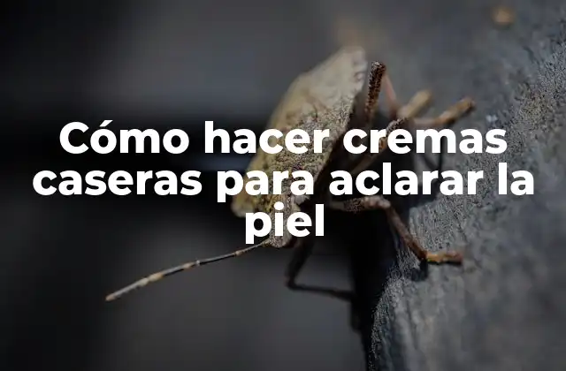 Cómo hacer cremas caseras para aclarar la piel