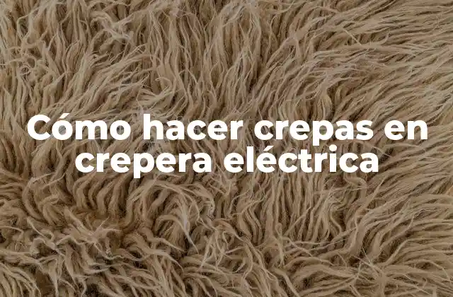 Cómo Hacer Crepas en Crepera Eléctrica