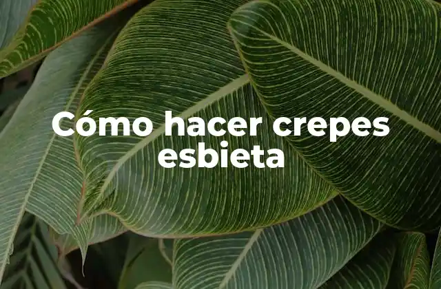 Cómo Hacer Crepes Esbieta 2 Cómo hacer crepes esbieta