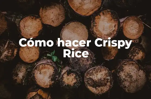 Cómo Hacer Crispy Rice
