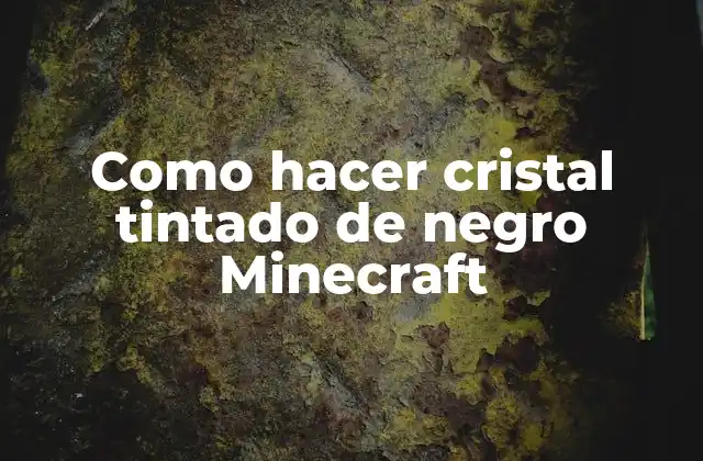 ¿Qué es el cristal tintado de negro en Minecraft?