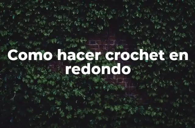 Como Hacer Crochet en Redondo