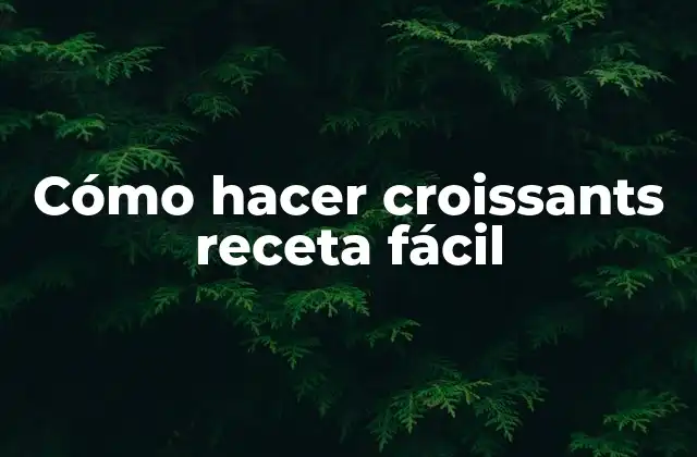 Cómo Hacer Croissants Receta Fácil