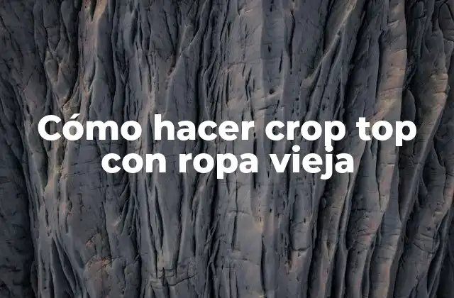 Cómo Hacer Crop Top con Ropa Vieja