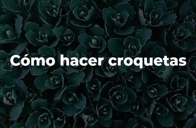 ¿Qué son las croquetas?