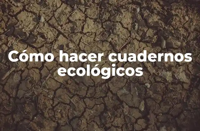 Cómo Hacer Cuadernos Ecológicos