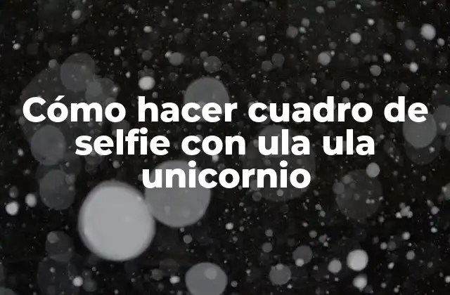 Cómo Hacer Cuadro de Selfie con Ula Ula Unicornio
