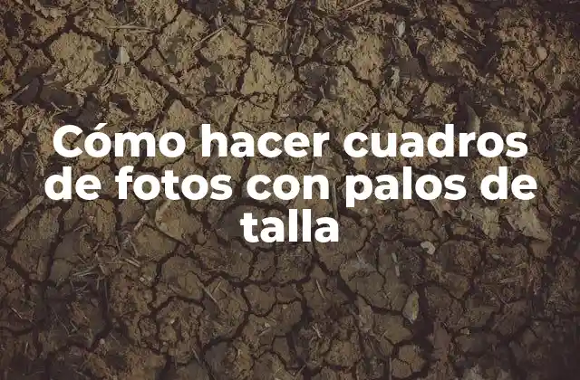 Cómo Hacer Cuadros de Fotos con Palos de Talla